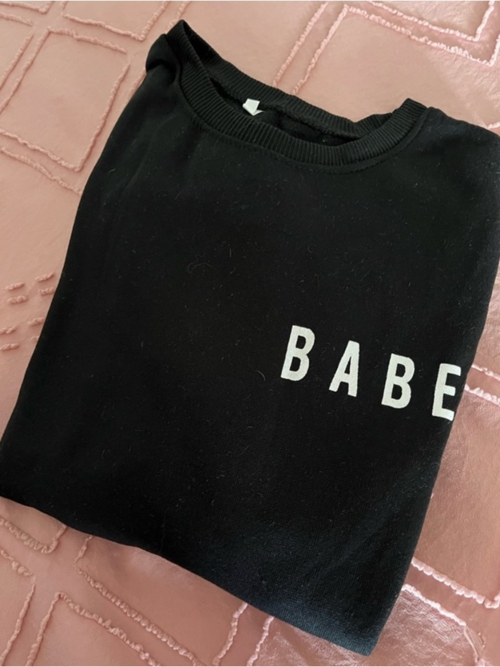 Black 'BABE' Graphic Sweatshirt